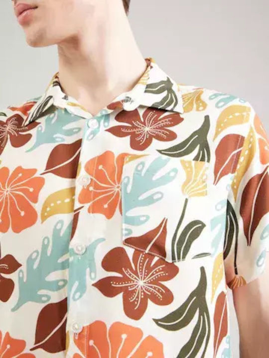 Cu mânecă scurtă Cămașă Floral Multicolor