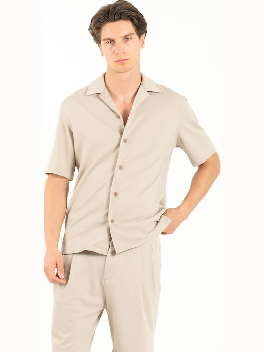Κοντομάνικο Πουκάμισο Beige