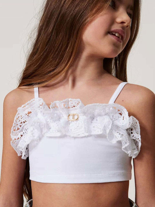 Kids' Crop Top Sleeveless White