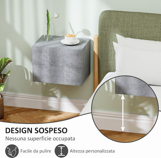Bedside Tables Wooden Gray 2 Pieces 40x29x30cm