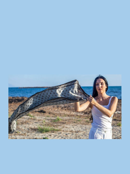 Kalfas Luxury Silk Γυναικείο Μεταξωτό Φουλάρι Γκρι
