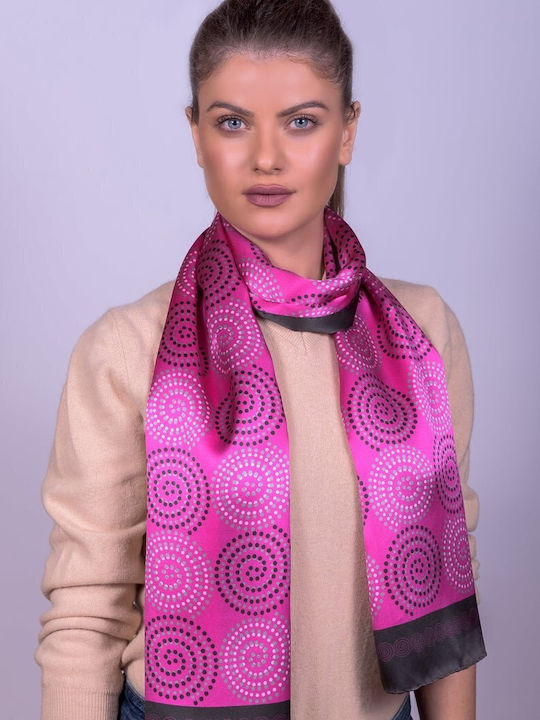 Kalfas Luxury Silk Women's Silk Scarf Pink