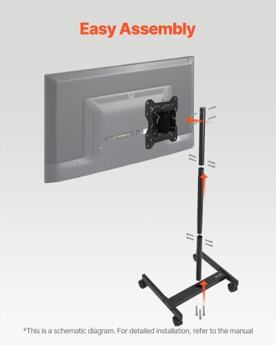 Vevor TYSDLDDSJZJZ3HJ50001V0 Βάση Τηλεόρασης Τοίχου έως 55" και 20kg