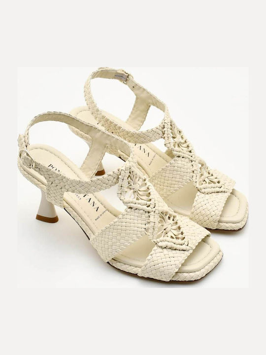 Leather Sandals Beige