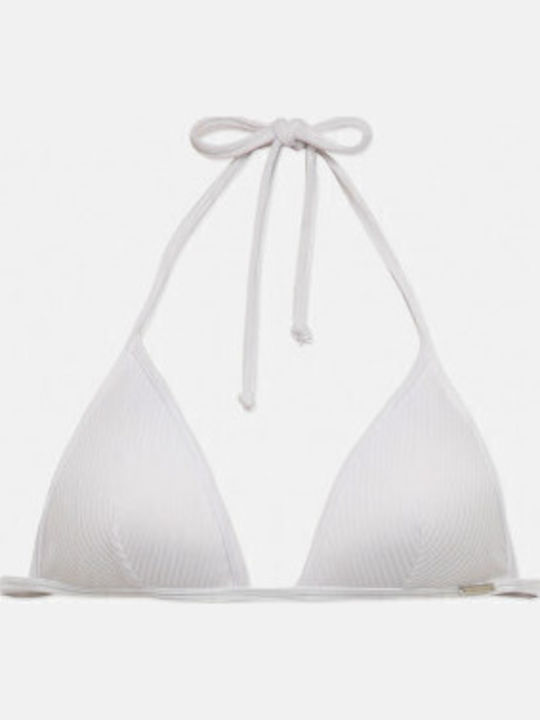 Padded Triangle Bikini Top Malena with Adjustable Straps White