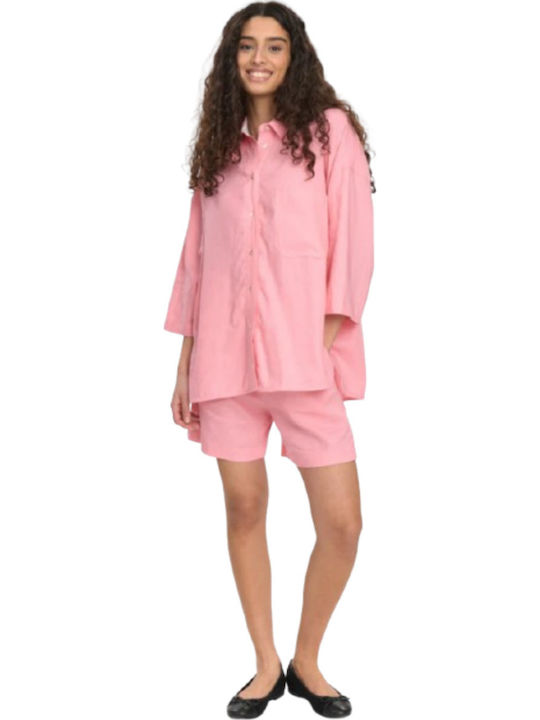 Μακρυμάνικο Γυναικείο Πουκάμισο Flamingo Pink