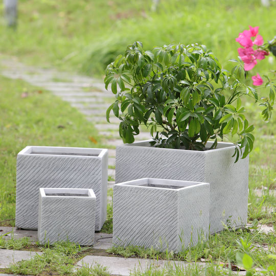 HomeMarkt Blumentopf Fiberglas Gray