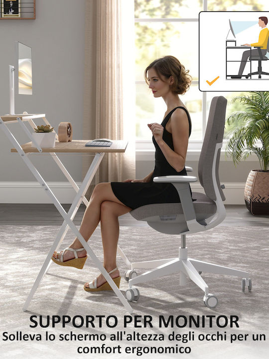 Desk Wooden White 81.5x62x86.5cm
