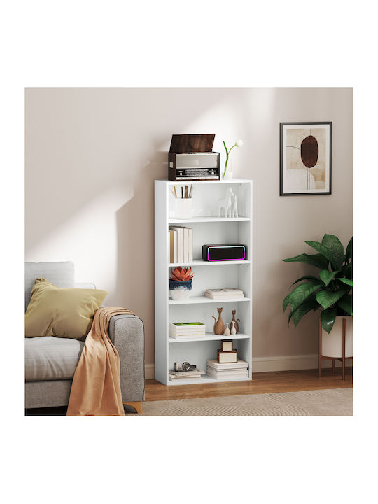 White Bookcase 60x24x133.5cm