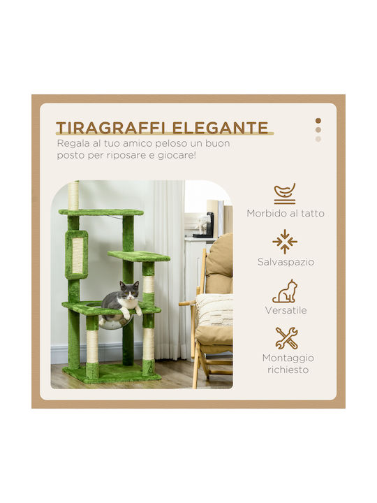 Pawhut Γατόδεντρο Πράσινο 49x49x142εκ. Pawhut Γατόδεντρο Πράσινο 49x49x142εκ.