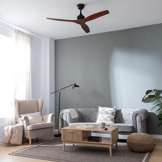 Cecotec EnergySilence Aero 5270 Ceiling Fan 132cm with Light Fixture Brown / Black