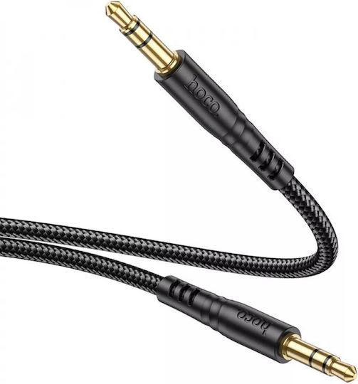 Hoco Cablu Audio Jack 3,5 mm Male - 3,5 mm Male Negru 1m
