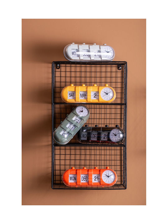 Vintage Retro Design Flip Retro Tube Calendar Alarm Clock Ka6045or