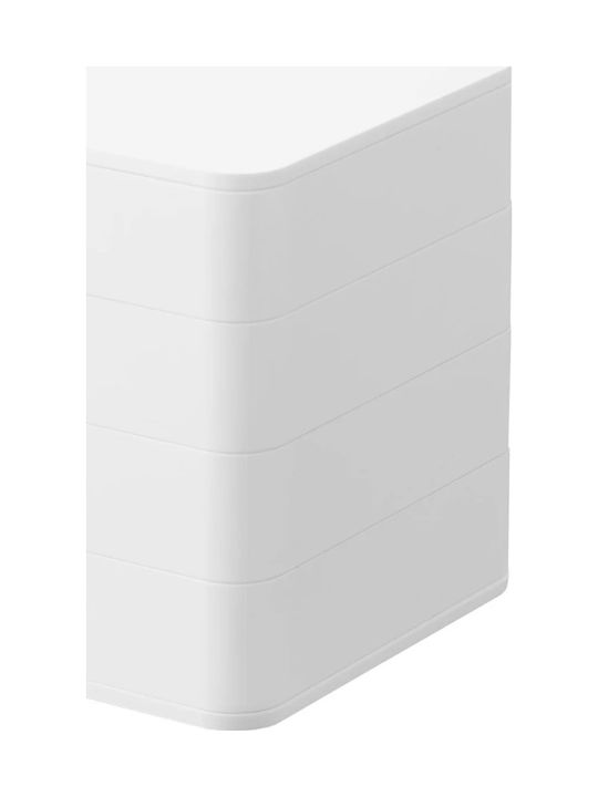 Yamazaki Jewelry Box ABS White Tower 9x9x10 Yamazaki Jewelry Box ABS White Tower 9x9x10