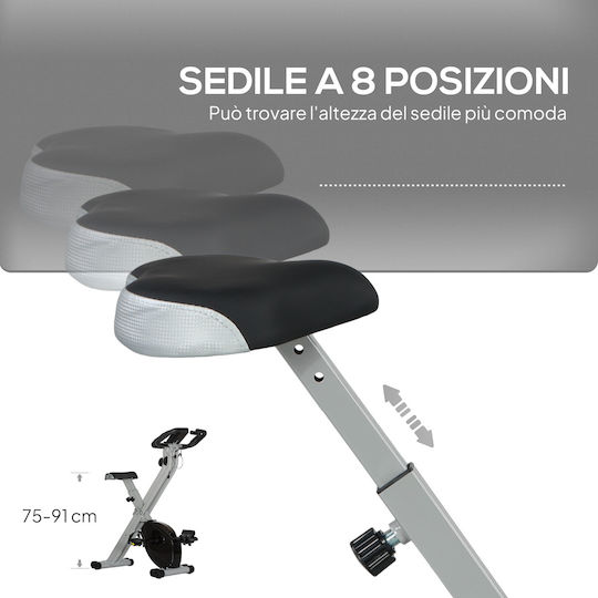 Sportnow Foldable Spin Bike Magnetic with Wheels