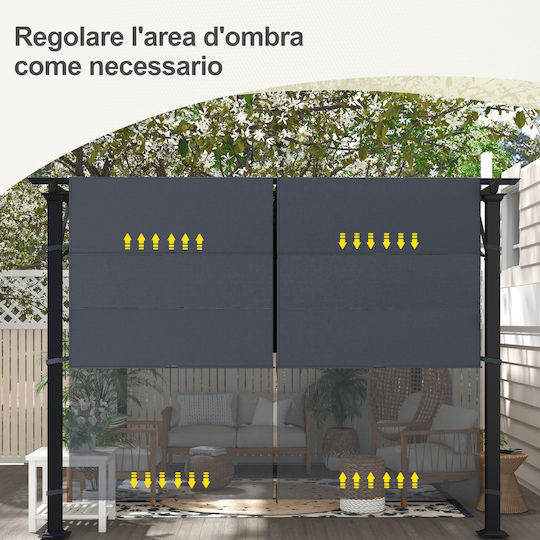 Outsunny Κάλυμμα για Κιόσκι Γκρι 3x3m