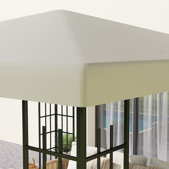 Outsunny Gazebo Cover White 3x3m