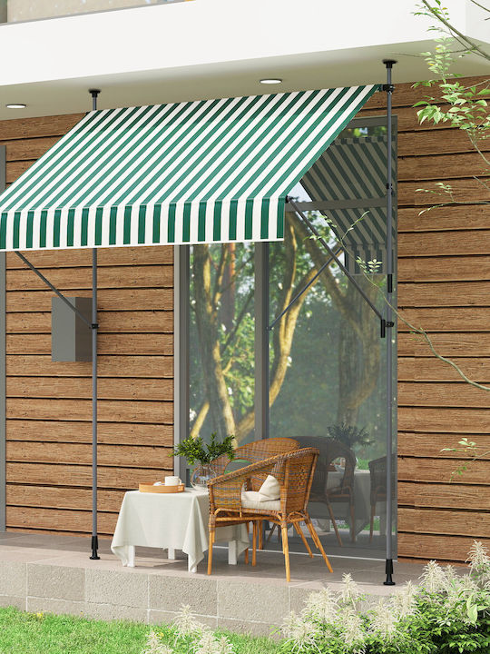 Outsunny Τέντα Βεράντας Πράσινη 2x1.2m