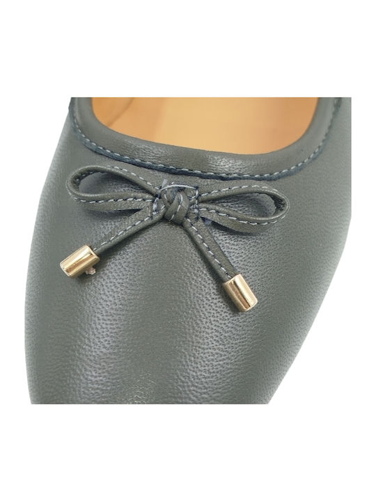Leather Ballerinas Green