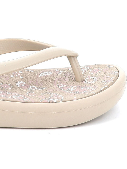 Frauen Flip Flops in Beige Farbe