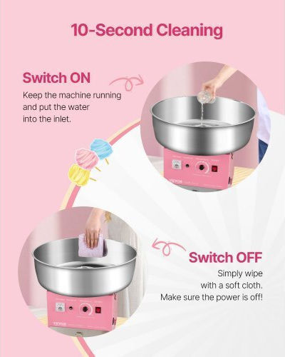 Vevor Candy Floss Maker Pink