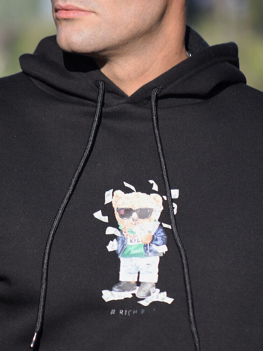 Sweatshirt with Hood Black