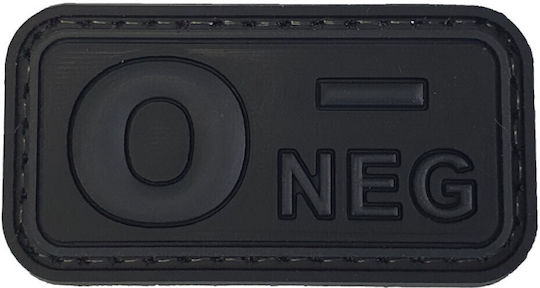 Blood Type Small Black-Grey PVC 3D Patch Blood Type B