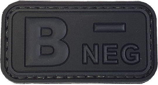 Blood Type Small Black-Grey PVC 3D Patch Blood Type A+