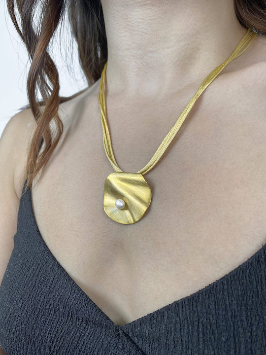 Necklace Made of Gold Plated Silver