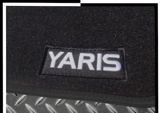Me Premium Satz Vorder- und Hintermatten 4Stück aus Teppichboden für Toyota Yaris 1999-2005 Schwarz