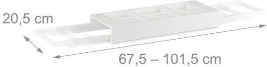 Relaxdays Support Extendable White 67.5-101.5 X 20.5 Cm
