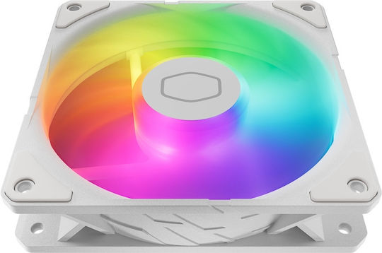 CoolerMaster Sickleflow Edge 120 Case Fan 2500rpm 70.7cfm with ARGB Lighting and 3-Pin / 4-Pin PWM Connection White