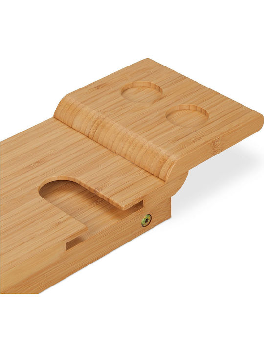 Tavă de cadă din bambus natural cu 7 compartimente 4 X 70 X 15.5 cm maro