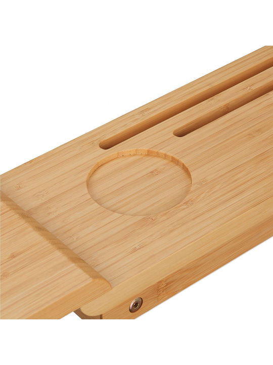 Tavă de cadă din bambus natural cu 7 compartimente 4 X 70 X 15.5 cm maro
