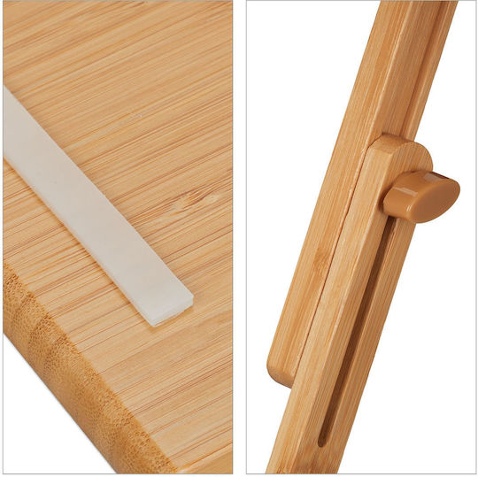 Tavă de cadă din bambus natural cu 7 compartimente 4 X 70 X 15.5 cm maro