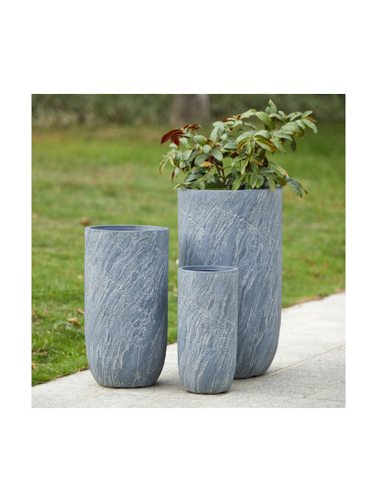 HomeMarkt Σετ 3 Γλάστρες Μεταλλικές Cement HomeMarkt Σετ 3 Γλάστρες Μεταλλικές Cement