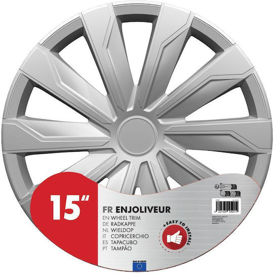Xl Abdeckung Radkappe 1 Stk. 15" Silber 550001
