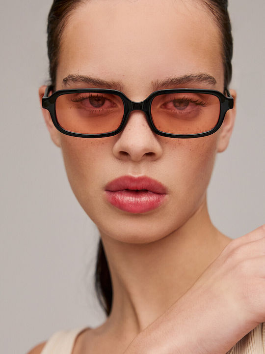AV Sunglasses Logan Unisex Sunglasses with Pink Plastic Frame and Pink Lens 125-pink