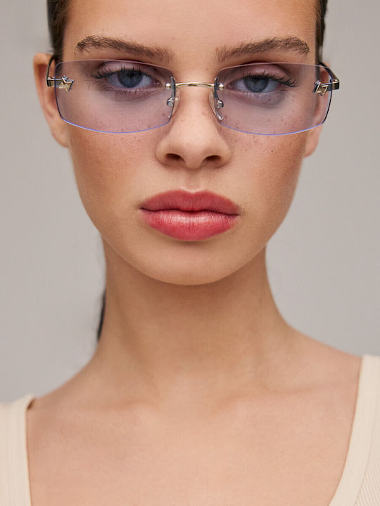 AV Sunglasses Angel Unisex Γυαλιά Ηλίου με Μπλε Μεταλλικό Σκελετό και Μπλε Φακό 126-BLUE