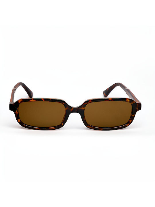 AV Sunglasses Logan Unisex Γυαλιά Ηλίου με Μπλε Κοκκάλινο Σκελετό και Μπλε Φακό 125-brown