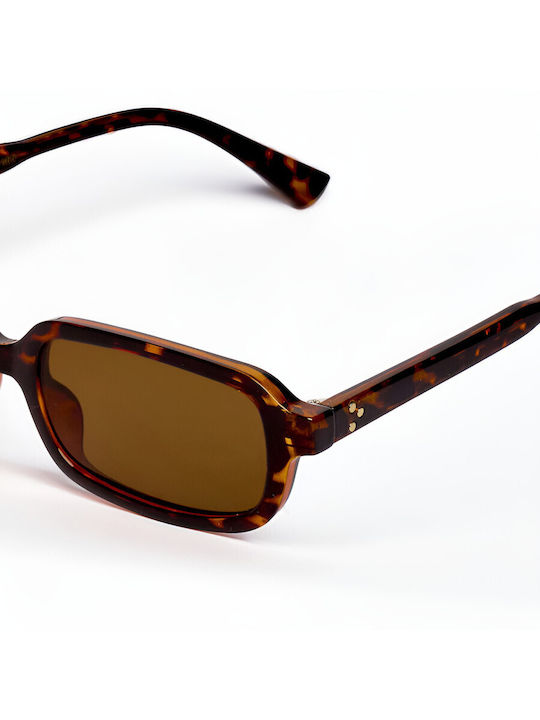 AV Sunglasses Logan Unisex Γυαλιά Ηλίου με Μπλε Κοκκάλινο Σκελετό και Μπλε Φακό 125-brown