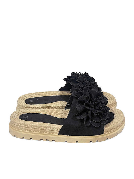 Flache Sandalen für Damen in Schwarz Farbe
