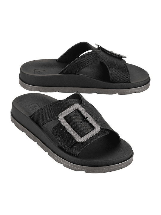 Women's Flat Sandals in Black Color