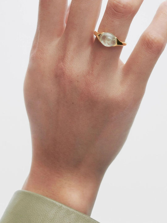P D Paola Damen Ring mit Steinen aus Silber Vergoldet