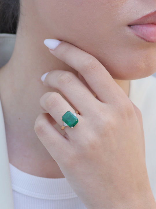Damen Ring mit Diamant aus Roségold 18K