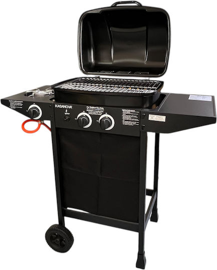 Gas Grill with 2 pcs 4.7kW and Side Burner