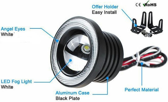 Nebellichter LED COB DRL 64mm Auto-Tagfahrlichter Angel Eyes M609