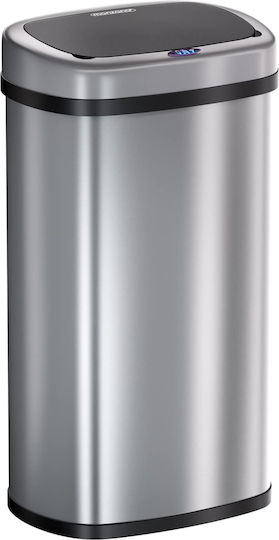 Monzana Inox Gri 50L Coș De Gunoi Monzana Inox Gri 50L Coș De Gunoi