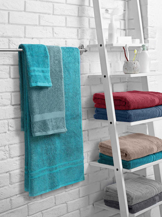 Madi Badehandtuch 80x150εκ. Cloudy Aqua