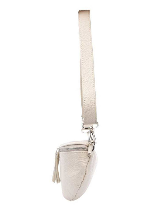 Leder Damen Crossbody Handtasche Beigefarbe